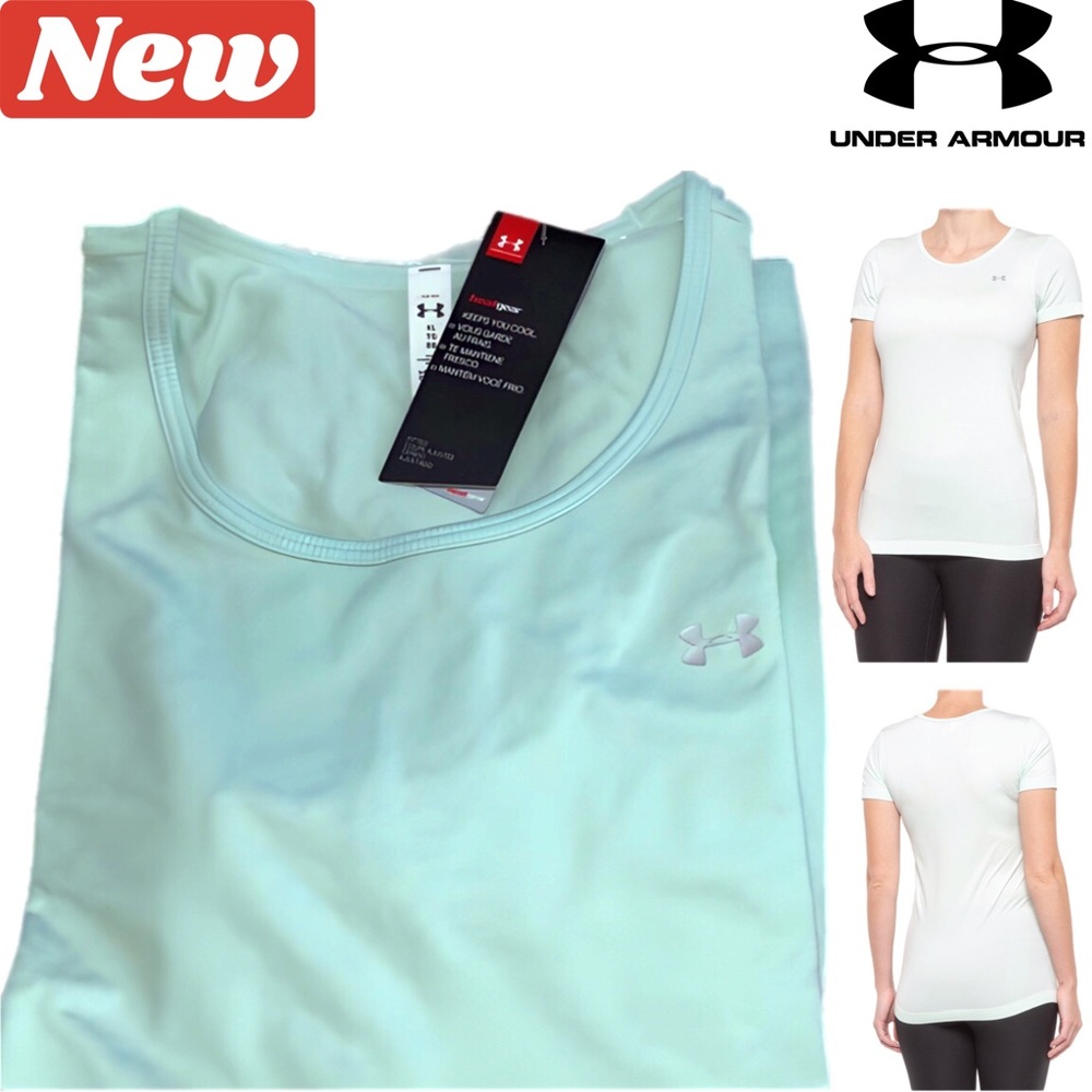 🆕 Under Armour HeatGear® Sea glass blue Seamless Shirt